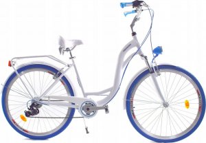 Dallas Bike Rower Dallas City Alu 26" 7spd - biały z niebieskim 1
