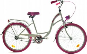 Dallas Bike Rower Dallas City 26" 1spd - biały z różem 1