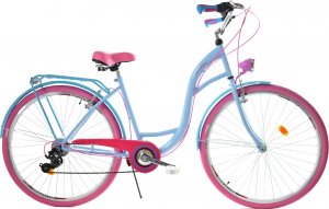 Dallas Bike Rower Dallas City 26" 7spd - niebieski z różem 1