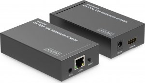Adapter AV Digitus Przedłużacz/Extender HDMI 1080p 60Hz 120m po skrętce Cat.6/6A/7/8 HDCP 1.3 IR, zestaw 2