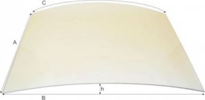 TopStoc Szyba gięta do pieca kominka kozy żaroodporna 3