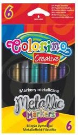 Colorino Flamastry 6 kolorów metalizowane 1