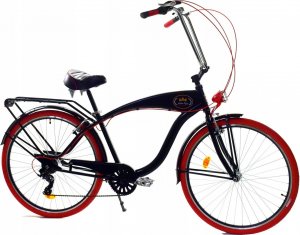Dallas Bike Rower Dallas Cruiser Men 28" 7spd GE - czarny z czerwonym 1