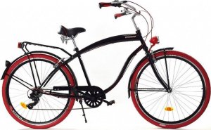 Dallas Bike Rower Dallas Cruiser Men 28" 7spd Alu - czarny z czerwonym 1