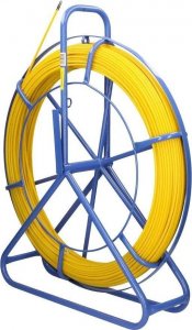 Przewód ExtraLink Pilot z włókna szklanego FRP do przecišgania kabli, 4,5mm, 25m, żółty, bez kółek 1