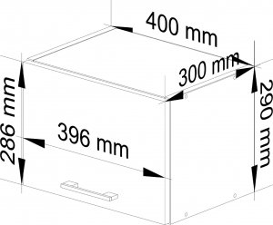 Fabryka Mebli Akord WISZĄCA SZAFKA KUCHENNA OKAPOWA OLIWIA W 40cm BIAŁA 3