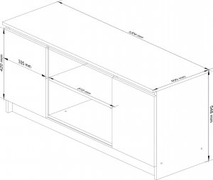 Fabryka Mebli Akord Szafka RTV 120 cm pod telewizor - dąb craft 3