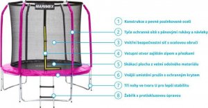 Trampolina ogrodowa Marimex MA87101 z siatką wewnętrzną 8 FT 244 cm 7