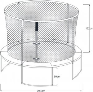 Trampolina ogrodowa Axi Bostonn z siatką wewnętrzną 8 FT 244 cm 8