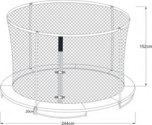 Trampolina ogrodowa Axi Bostonn z siatką wewnętrzną 8 FT 244 cm 9