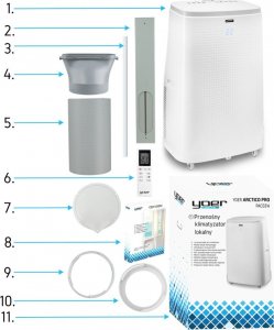 Klimatyzator Yoer 4w1 Klimatyzator 4700W + WiFi + LED 75m -YOER Arctico Pro PAC02W 13