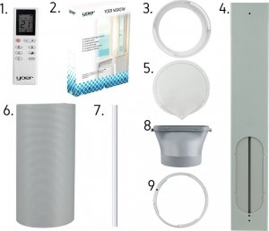 Klimatyzator Yoer 4w1 Klimatyzator 4700W + WiFi + LED 75m -YOER Arctico Pro PAC02W 4