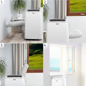 Klimatyzator Yoer 4w1 Klimatyzator 4700W + WiFi + LED 75m -YOER Arctico Pro PAC02W 8