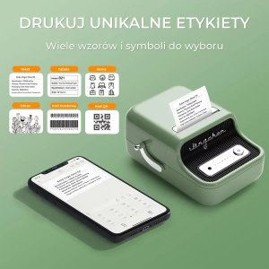 Drukarka etykiet Niimbot termiczna czerwona + rolka etykiet B21 8