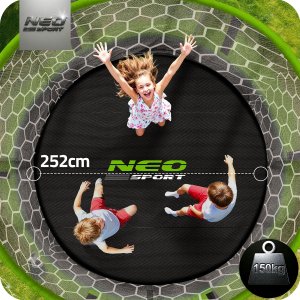 Trampolina ogrodowa Neo-Sport NS-08C221 z siatką wewnętrzną 8 FT 252 cm 4