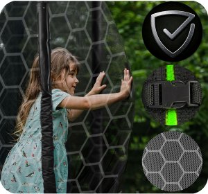 Trampolina ogrodowa Neo-Sport NS-08C221 z siatką wewnętrzną 8 FT 252 cm 6