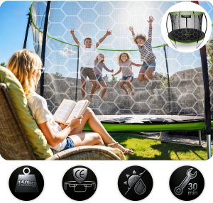 Trampolina ogrodowa Neo-Sport NS-08C221 z siatką wewnętrzną 8 FT 252 cm 8
