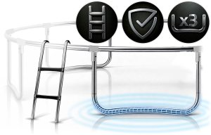 Trampolina ogrodowa Neo-Sport NS-08C221 z siatką wewnętrzną 8 FT 252 cm 11