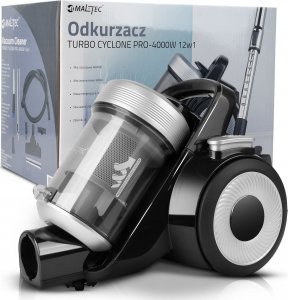 Odkurzacz Maltec Odkurzacz Domowy CYKLONOWY BEZWORKOWY TURBO CYCLONE PRO-4000W 12w1 HEPA 4