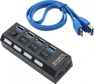 HUB USB Verk ROZGAŁĘŹNIK ROZDZIELACZ PORTÓW HUB USB 4X USB 3.0 5