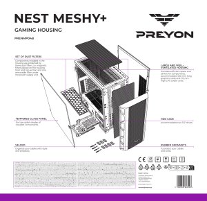 Obudowa PREYON Nest Meshy+ (PRENMP04B) 16