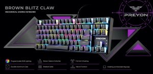 Klawiatura PREYON Brown Blitz Claw Gateron Brown (PBRBC87B) 10