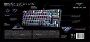 Klawiatura PREYON Brown Blitz Claw Gateron Brown (PBRBC87B) 11