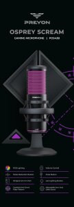 Mikrofon PREYON Osprey Scream RGB (POS43B) 15