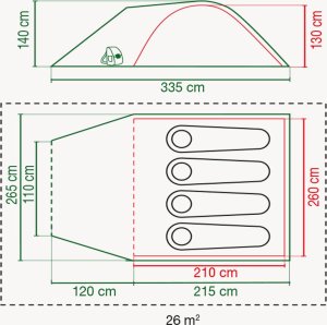 Namiot turystyczny Coleman Darwin 4+ 2