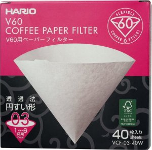 Hario Filtry papierowe do dripa V60-03 - 40 sztuk 1