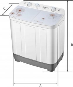 Manta Pralka wirnikowa turystyczna pralko-wirówka Manta 6,5kg 3