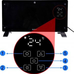 Grzejnik Maltec Grzejnik Konwekcyjny Szklany Eco Wifi Termostat 9