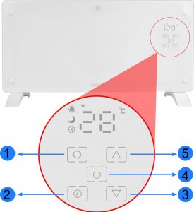 Grzejnik Maltec Grzejnik Konwekcyjny Szklany Eco Wifi Termostat 7