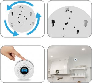 Maltec Czujnik Czadu Tlenku Węgla Certyfikowany SafeSensor2000 2w1 4