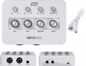 Karta dźwiękowa ESI ESI Neva Duo Karta dźwiękowa USB interfejs audio 2x phantom 48V 1
