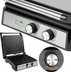 Grill elektryczny Maltec Opiekacz Rozkładany Grill Elektryczny SM4500W 12