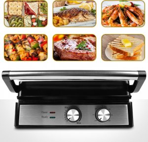 Grill elektryczny Maltec Opiekacz Rozkładany Grill Elektryczny SM4500W 15