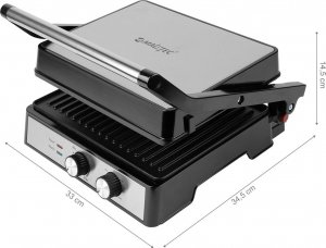 Grill elektryczny Maltec Opiekacz Rozkładany Grill Elektryczny SM4500W 2