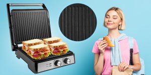 Grill elektryczny Maltec Opiekacz Rozkładany Grill Elektryczny SM4500W 6