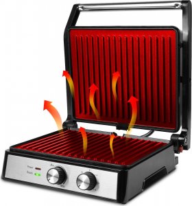 Grill elektryczny Maltec Opiekacz Rozkładany Grill Elektryczny SM4500W 7