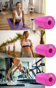 Fizyo WAŁEK ROLLER FIZJO DO MASAŻU PIANKOWY GŁADKI PINK 2