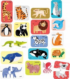 Czuczu Puzzle do pary - Dzikie zwierzęta 6