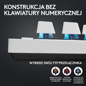 Klawiatura Logitech PRO X TKL Lightspeed GX Brown (920-012148) 4