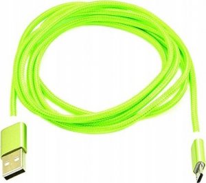Kabel USB USB-A - microUSB 1.5 m Zielony 1