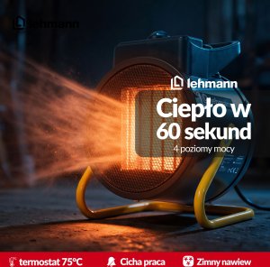 Lehmann Mocna Nagrzewnica Elektryczna 2kW (LTOHE-2016) 4