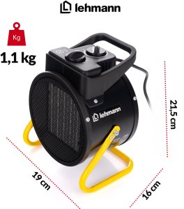 Lehmann Mocna Nagrzewnica Elektryczna 2kW (LTOHE-2016) 7