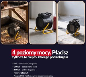 Lehmann Mocna Nagrzewnica Elektryczna 2kW (LTOHE-2016) 9