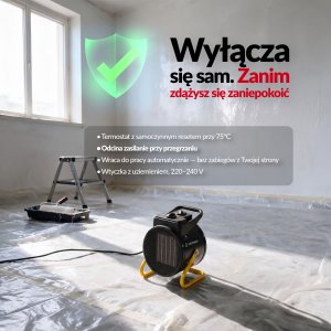 Lehmann Mocna Nagrzewnica Elektryczna 2kW (LTOHE-2016) 10