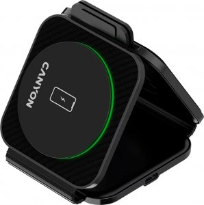 Ładowarka Canyon CANYON WS-305, Foldable 3in1 Wireless charger with case, touch button for Running water light, Input 9V/2A, 12V/1.5AOutput 15W/10W/7.5W/5W, Type c to USB-A cable length 1.2m, with charger QC 18W EU plug, Fold size: 97.8*72.4*25.2mm. Unfol 4