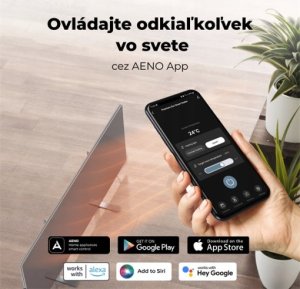 Aeno AENO Premium Eco Smart Heater, 700W, Tempered glass, Infrared+convection heating type, LED display, Plug type: Europe (E/F type), GREY 15